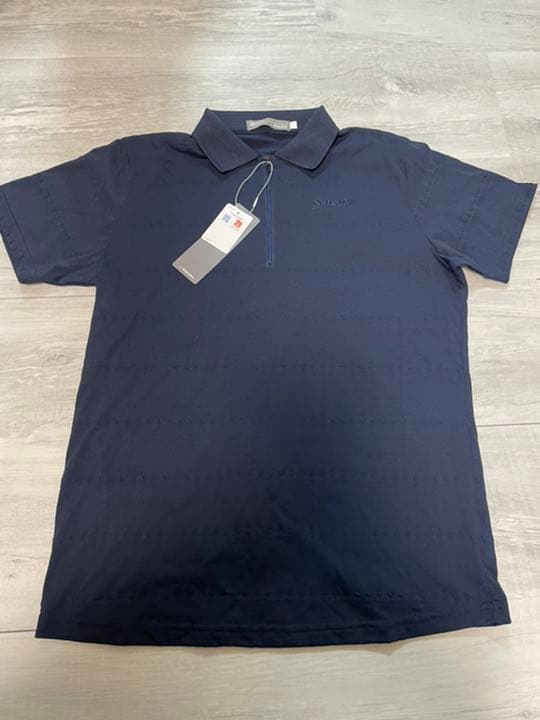 ポロシャツ ゴルフ　デサント　スリクソン　ネイビー　レディース　Lサイズ　シャツ
