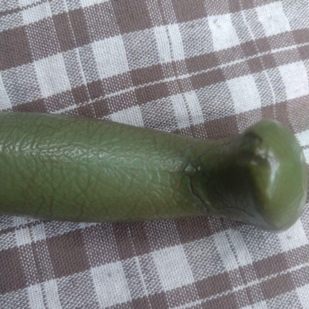 レア！フェザーウェイトチャンピオングリップグリーン！ヒビ多数有り。