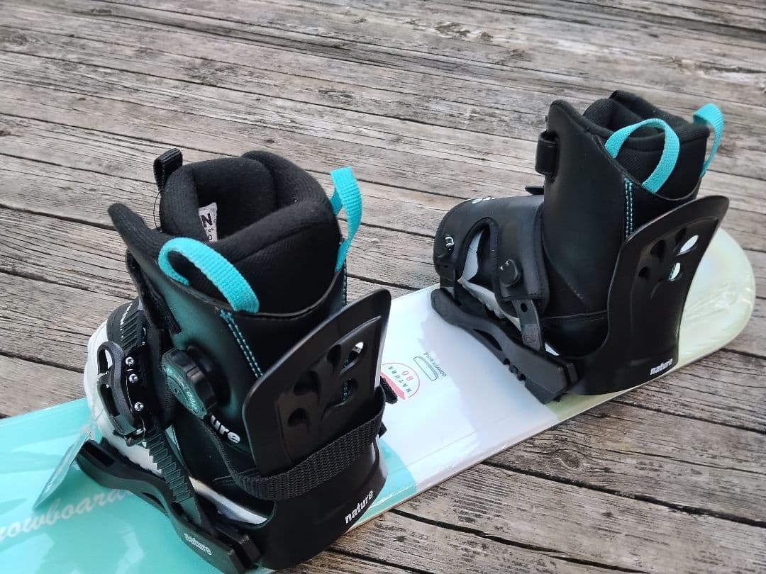 子供用スノーボード3点セット nature 80 ビン BOAブーツ 19～20