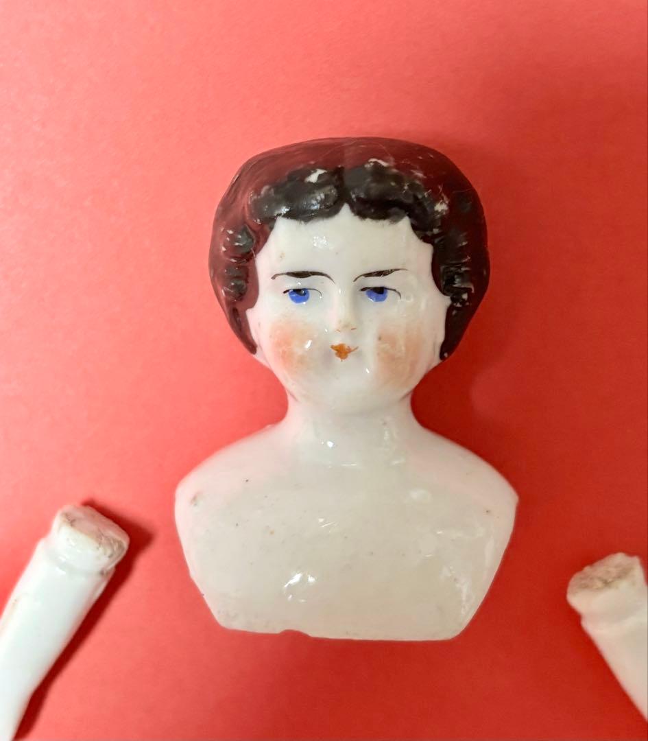 アンティーク　チャイナヘッドドール　パリアンドール　人形パーツ