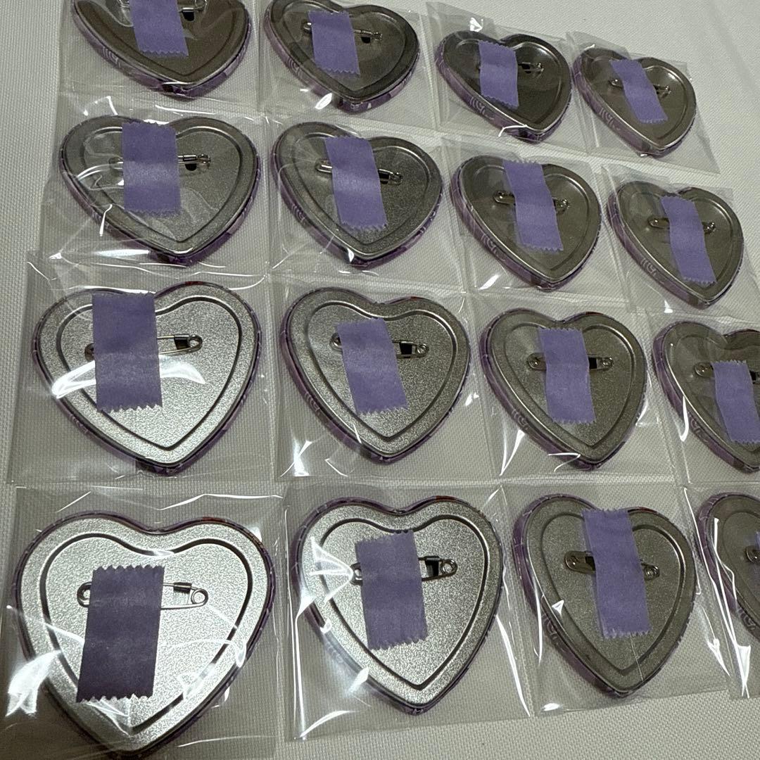 忍たま乱太郎　平滝夜叉丸　ハート缶バッジ　16個