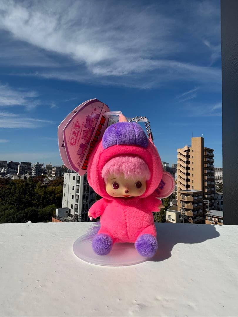 しなこコラボ チムタン モンチッチ ＆ベビチッチSS顔でかキーチェーン2体セット