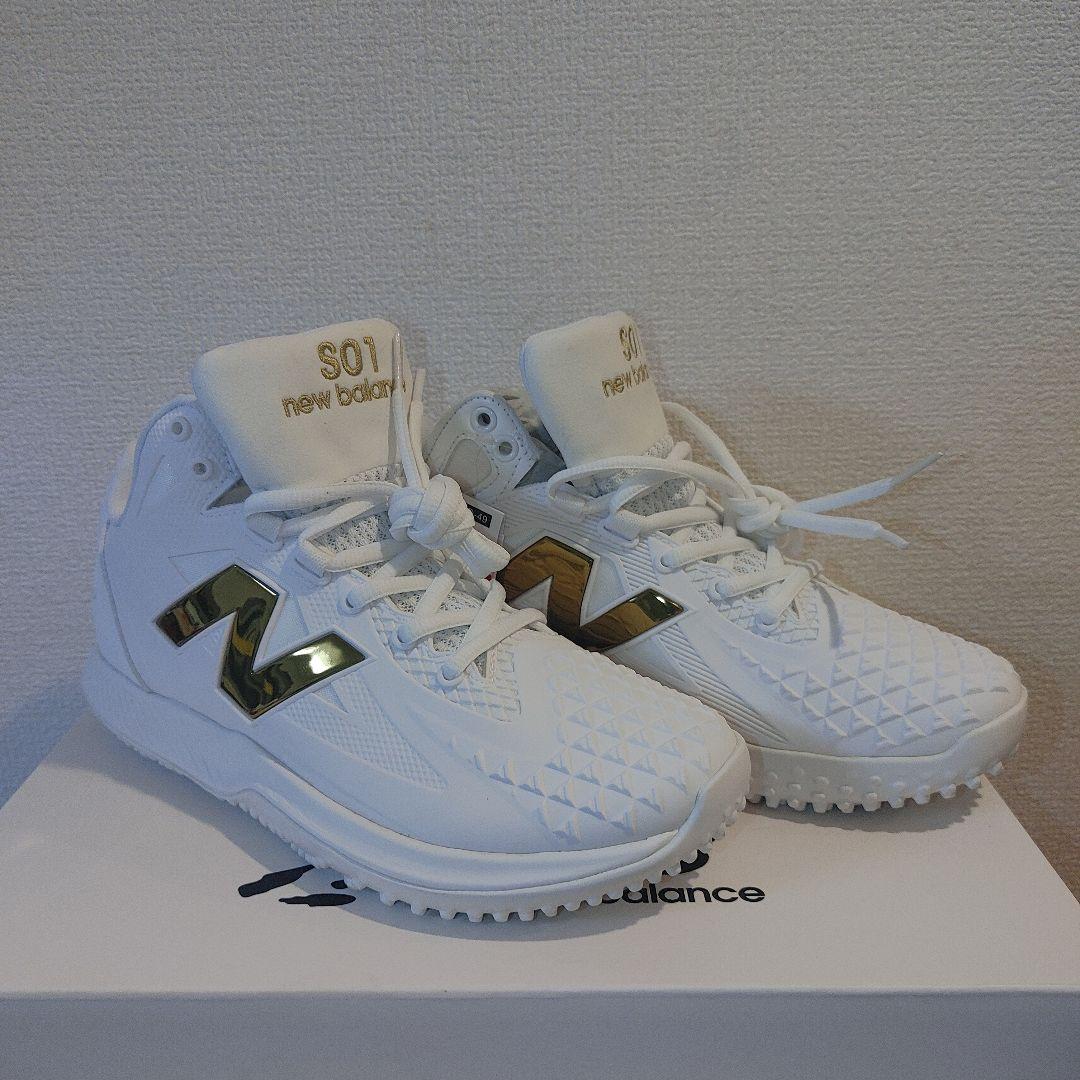 ニューバランス　トレーニングシューズ 24.5cm　ホワイト×ゴールド　大谷翔平