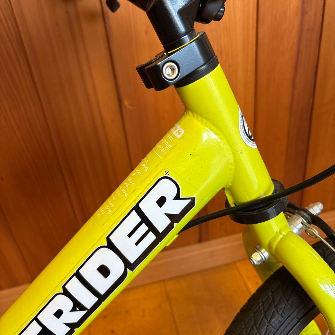 室内保管　STRIDERストライダー　14x ライムイエロー　純正スタンド