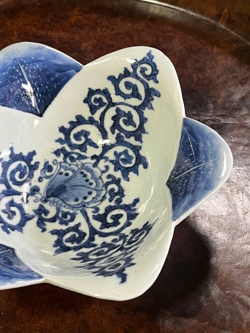 古伊万里　蝶　唐草　無傷完品　蛸唐草　花唐草　藍九谷　柿右衛門　染付