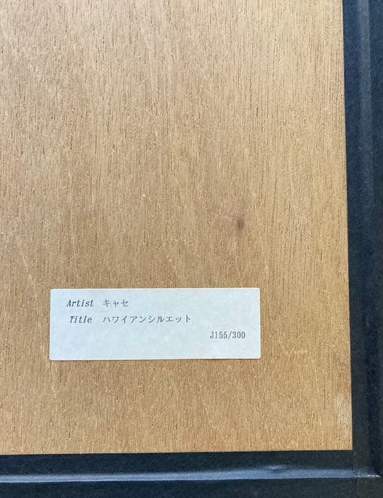 アンソニー・キャセイ「ハワイアンシルエット」