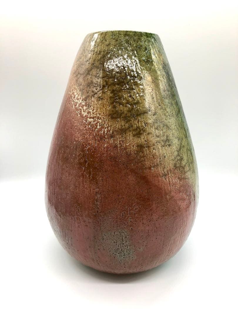 十一代　大樋長左衛門　大樋窯変　花入　花瓶　花器　大樋焼