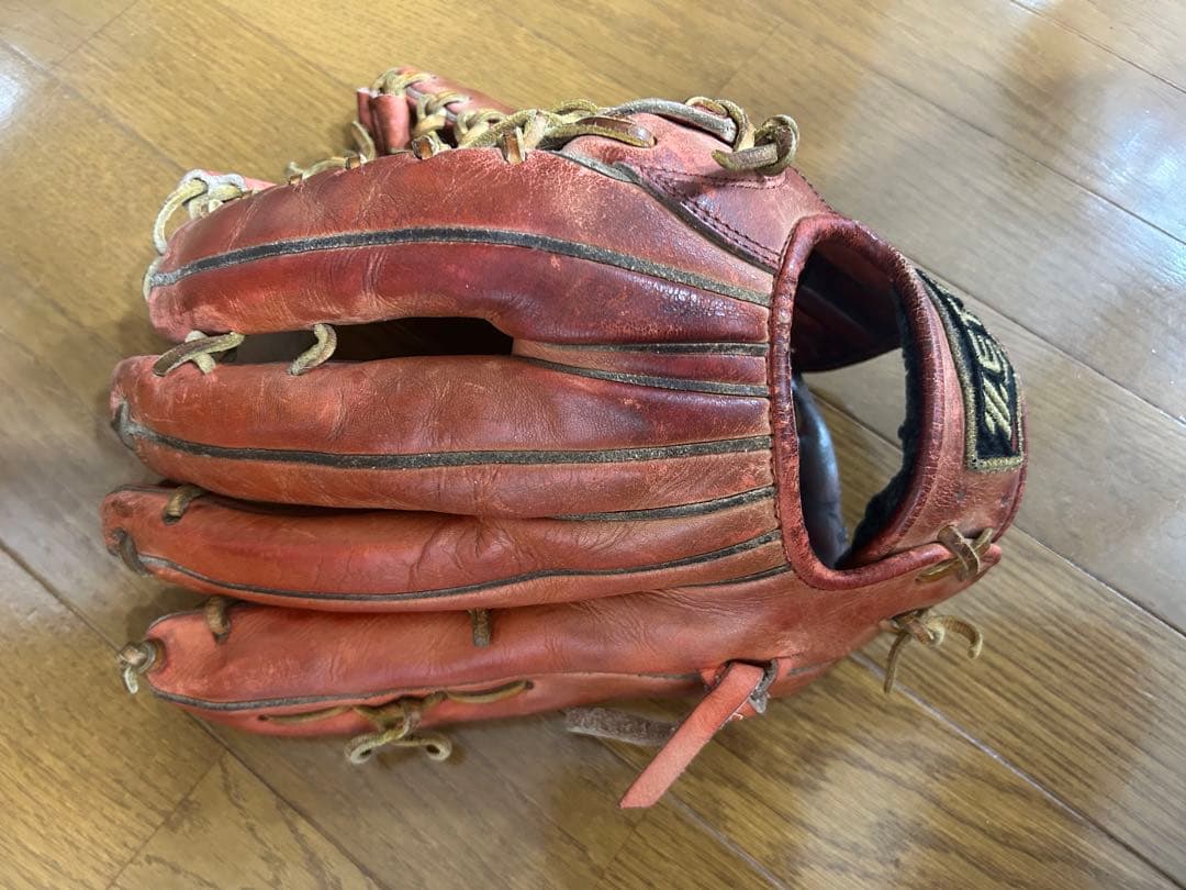 ZETT 赤 硬式グローブ