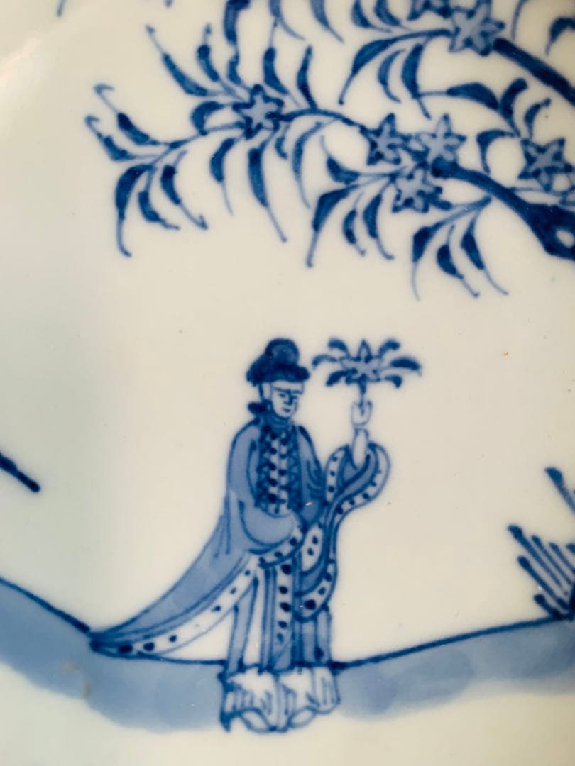 中国明時代晩期の染付お(青花)皿