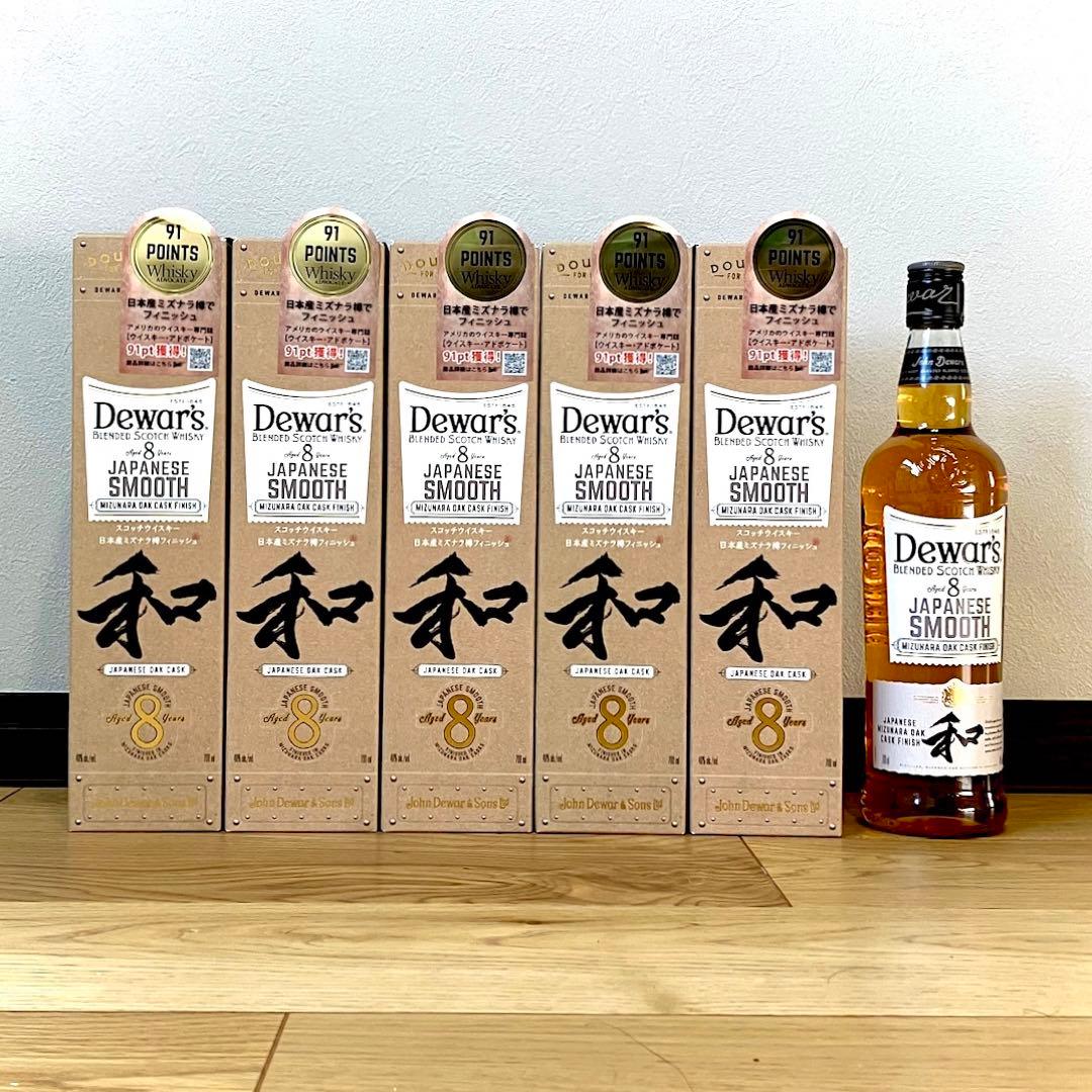 【5本セット】 デュワーズ ジャパニーズスムース8年 和