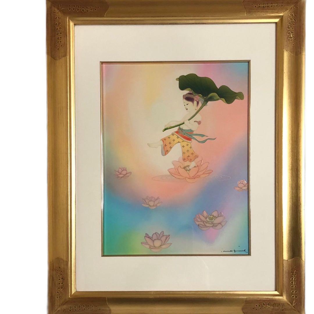 【大幅値下げ中】草場一壽 陶彩画 シルクレ 雨あがる