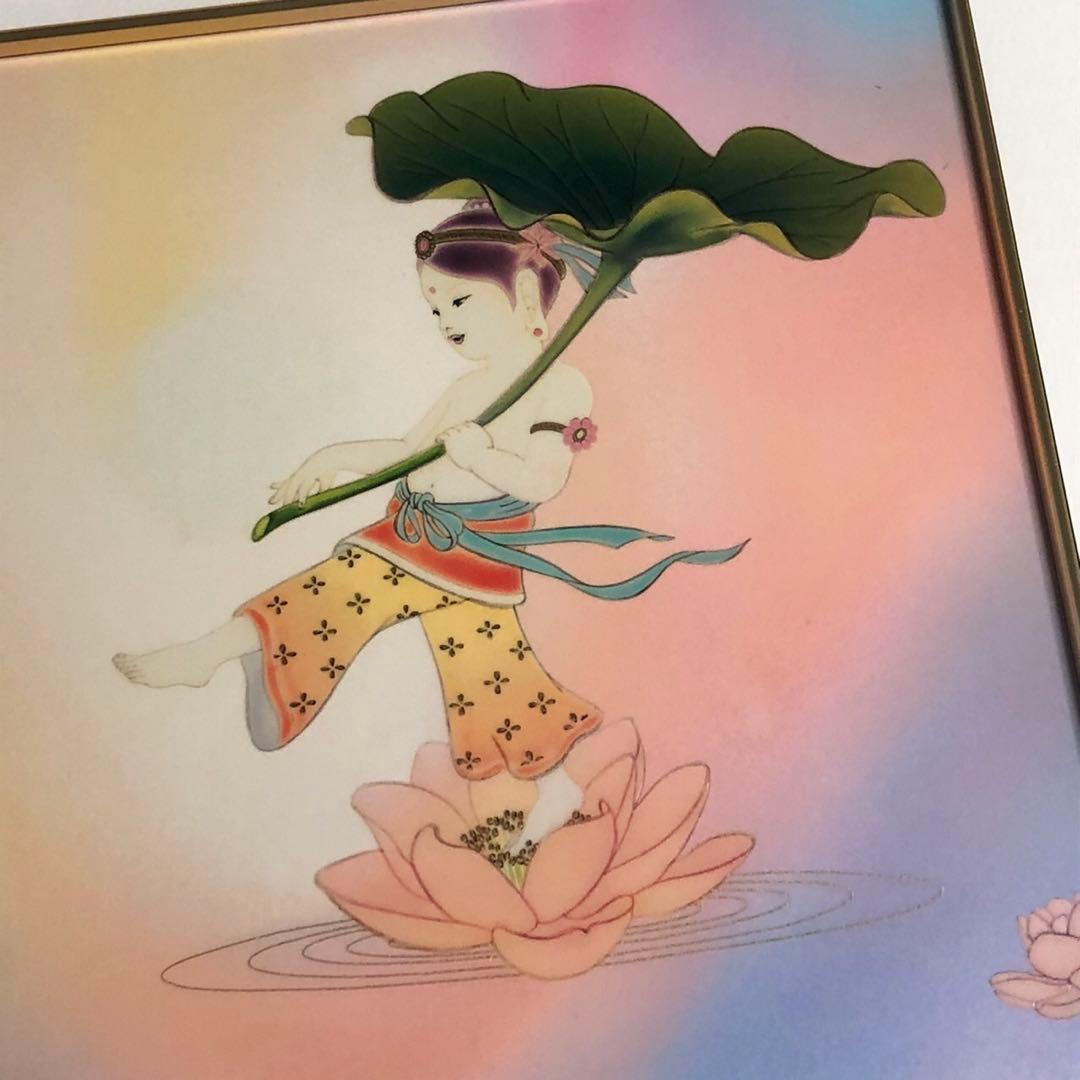 【大幅値下げ中】草場一壽 陶彩画 シルクレ 雨あがる