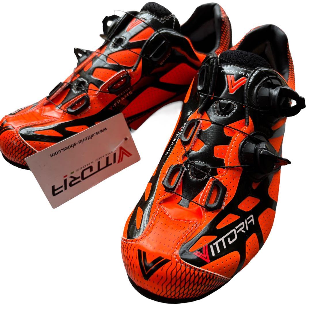【新品】VITTORIA サイクリングシューズ サイズ43 オレンジ