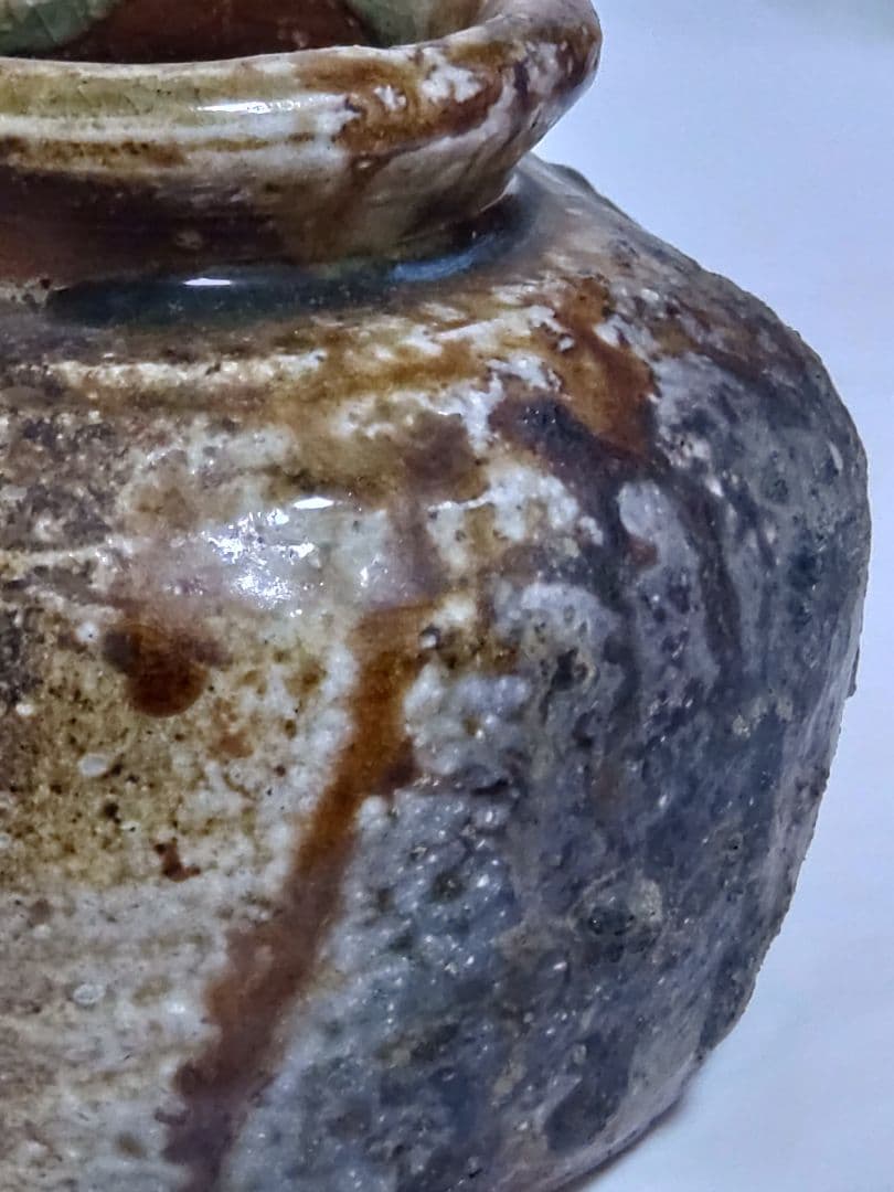 古美術　蹲型の掛け花入　置き物