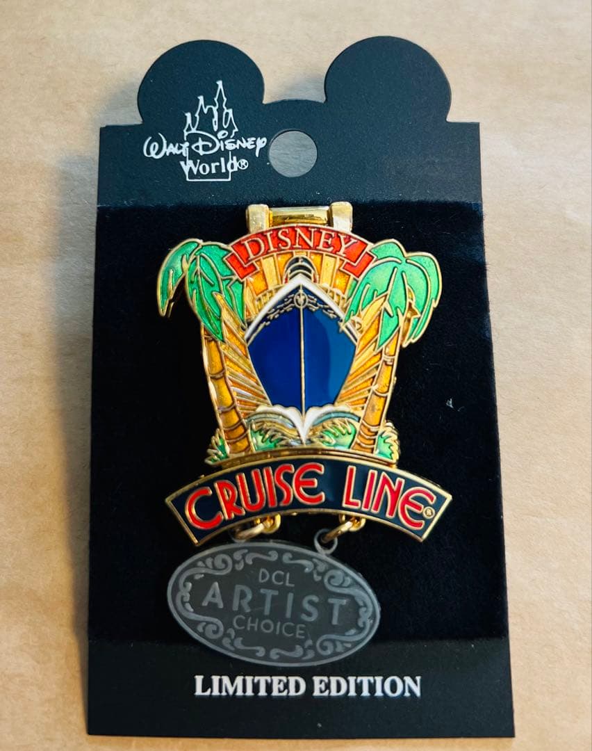 2916.海外ディズニークルーズラインピンアーティストチョイスやしの木ミッキー