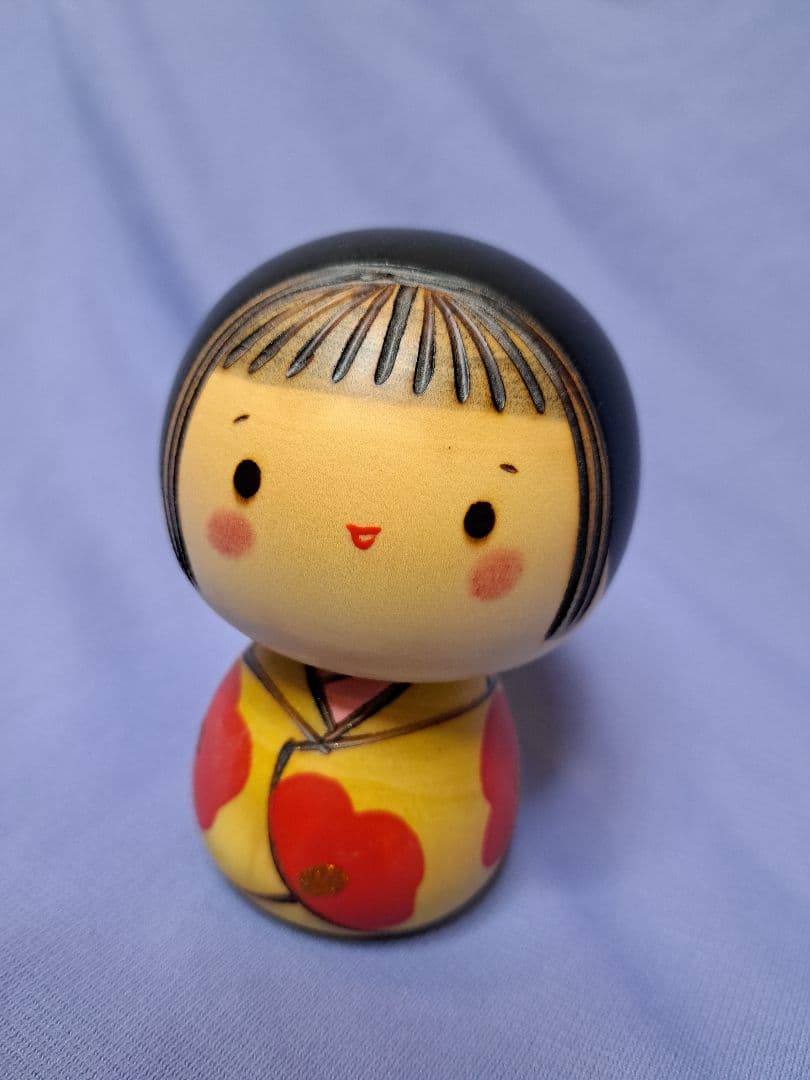 渡辺雄二/秋色　関口としお作/笑顔　里の子/千栄作　創作こけし　3点セット