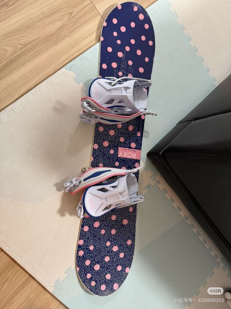 ROXY スノーボード 水玉模様 ネイビー/ピンク