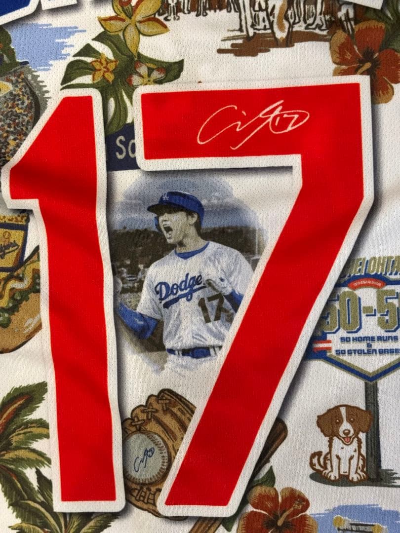 ⭐️非売品・2025最新⭐️大谷翔平 限定サインアロハユニフォーム50/50CLUB