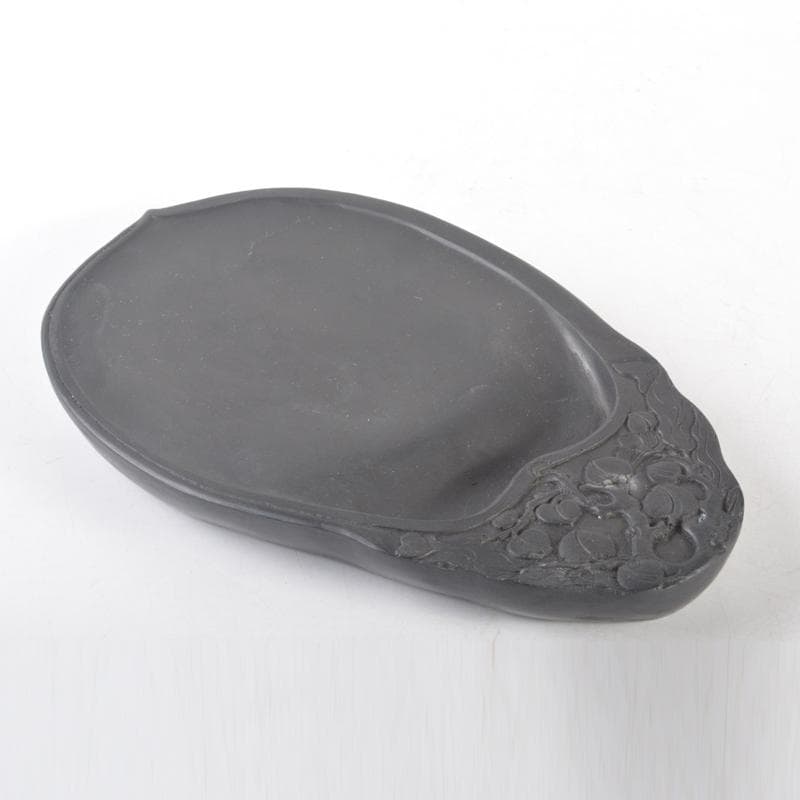 中国　書道具　果実刻　端渓硯　箱付　C　5040