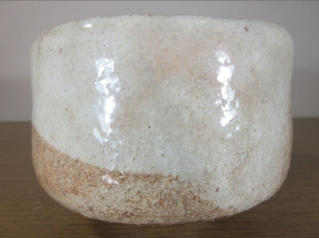 真作保証 12代 田原陶兵衛 自作 萩灰被り茶碗 コレクター放出品 山口県