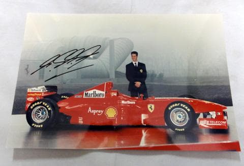 1998 フェラーリ M．シューマッハ 直筆サイン入フォト