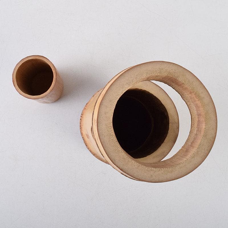 茶道具　影林宗篤作　花入　銘「千年翠」　紫野　小林太玄極め箱　V　R9481