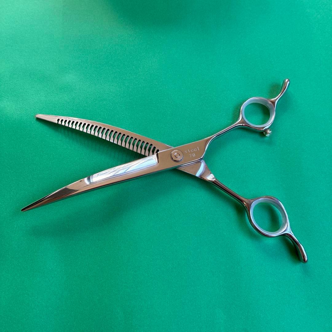 カーブ刃セニングシザー 7インチ　ワンダーカーブシザー