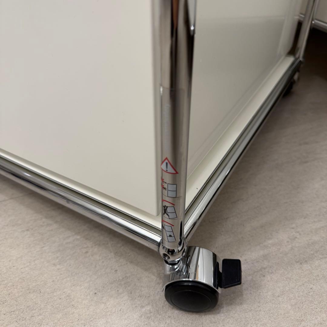 USM ハラー システム 2段 ロールボーイ ピュアホワイト デスク ワゴン