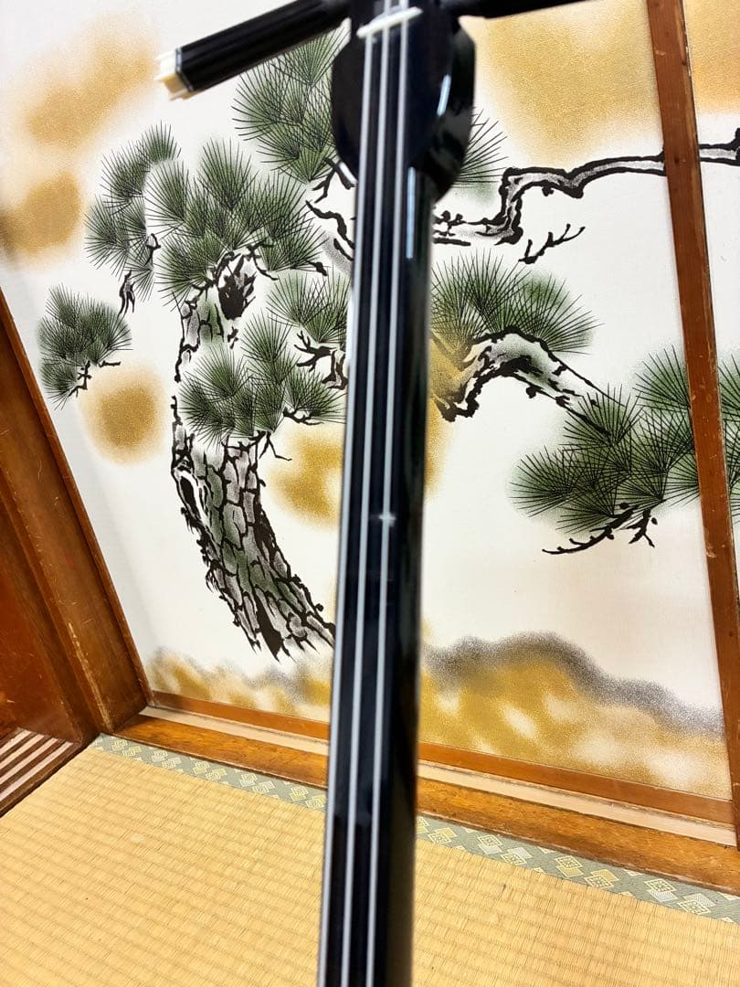 沖縄三線　島黒木！島クルチ！江戸ユナー型！本蛇皮一枚張り！