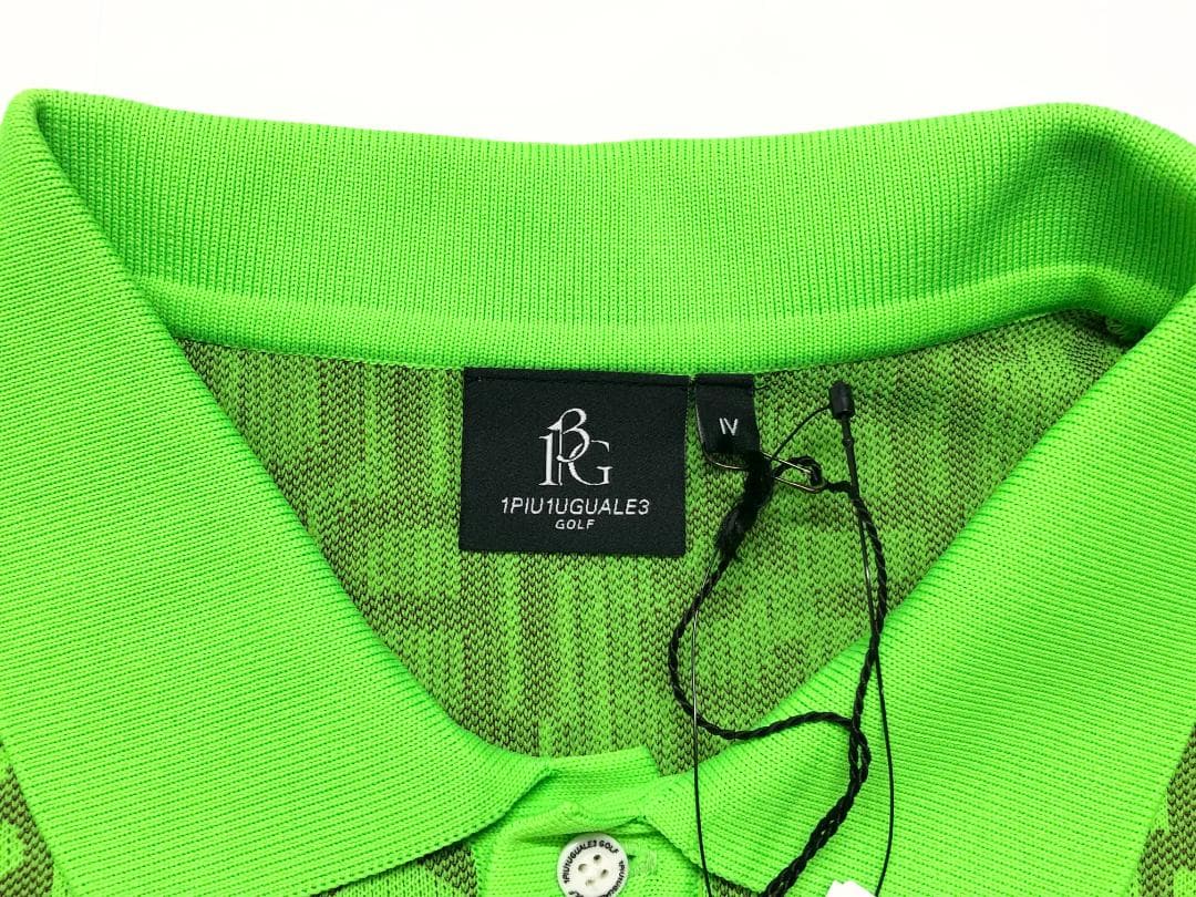★新品未使用　1PIU1UGUALE3　ゴルフニットポロシャツ　IV　グリーン系