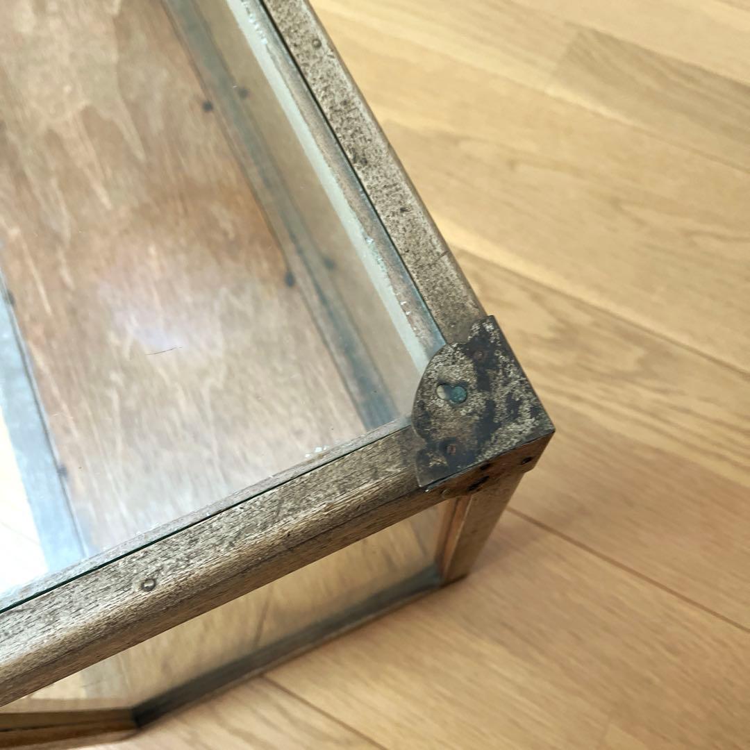 古道具　昭和レトロ　木製　ガラス　ショーケース