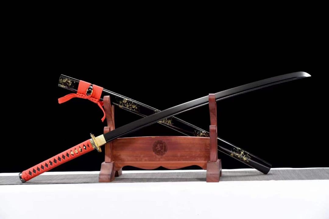 【影豹】中炭素鋼発黒侍刀 武具　刀装具　日本刀　模造刀 居合刀