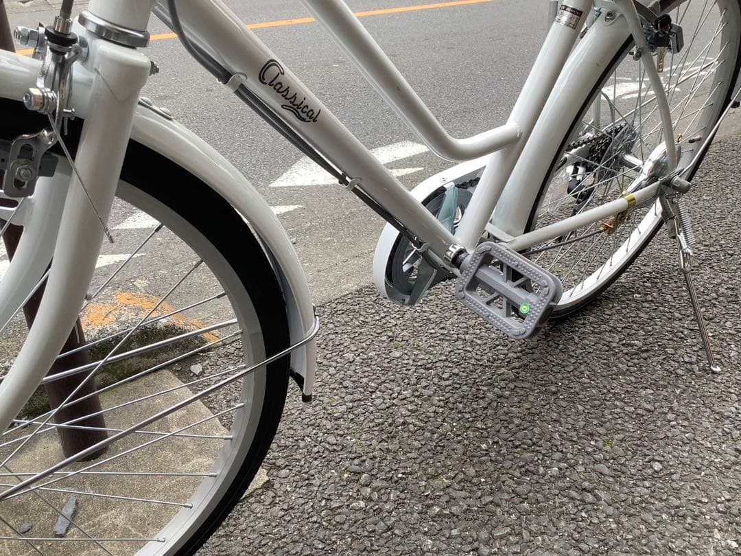 ganpu33 クラシカルジュニア　24インチ　6段変速ホワイト/※104