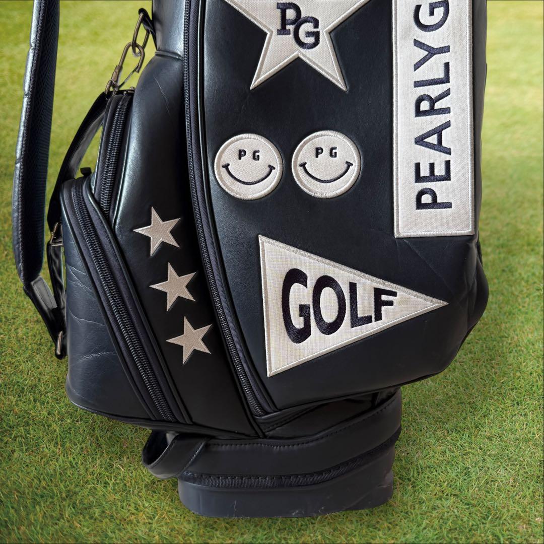 パーリーゲイツ　キャディ バッグ　ショルダー式　スタンド式　軽量　紺　ネイビー