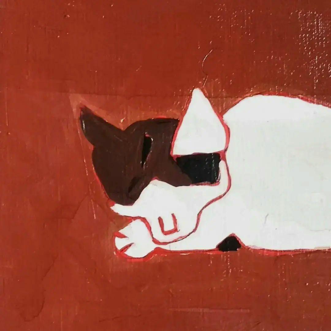 熊谷守一　仔猫　油彩画　肉筆保証　肉筆サイン　模写　F3サイズ　額装済み