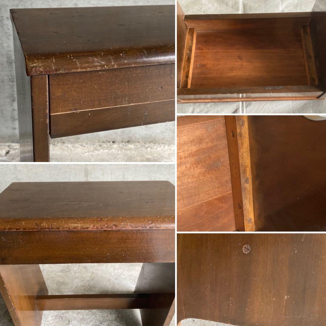 古いスツール チェア 椅子 ピアノ ミシン 台 木製 家具 レトロ ヴィンテージ