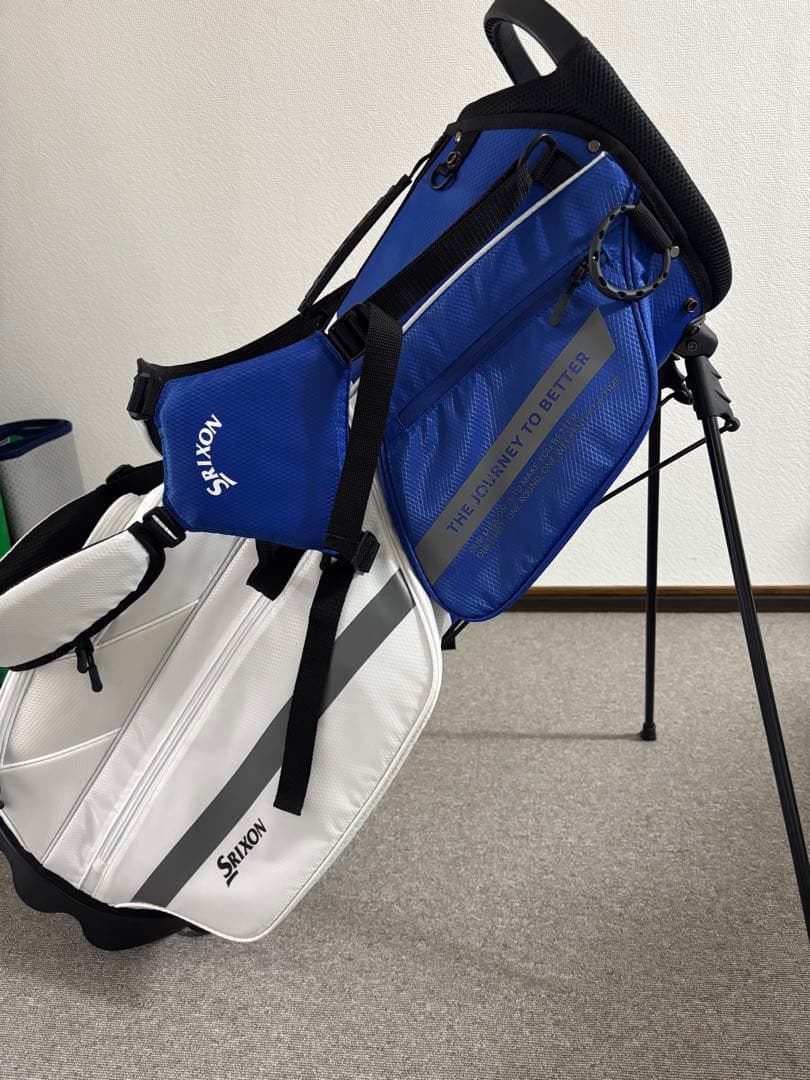 SRIXON スタンド式キャディバッグ ホワイト/ブルー　美品