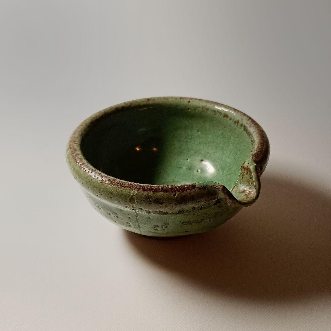 古唐津　緑釉片口