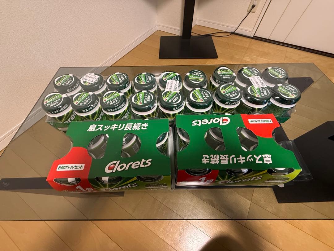 クロレッツボトルガム クリアミント×30個 Clorets