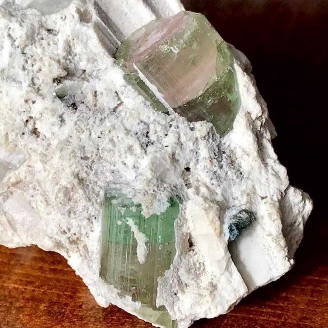 ウォーターメロントルマリン 原石 バイカラートルマリン トルマリン 鉱物標本