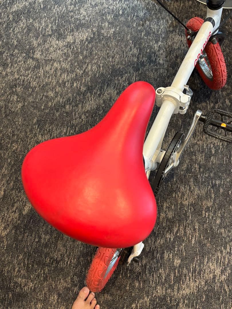 折りたたみ自転車 ホワイト/レッド