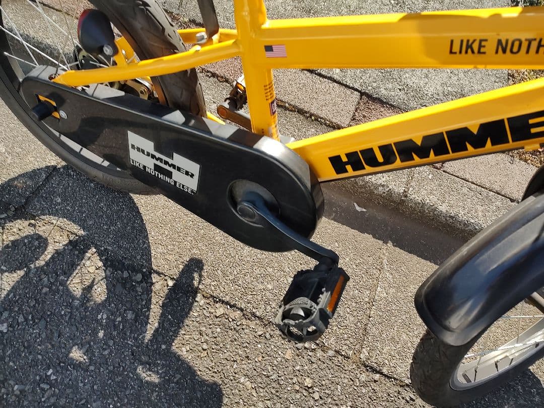 HUMMER（ハマー）子ども用自転車 20インチ前後 イエロー 前カゴ付き