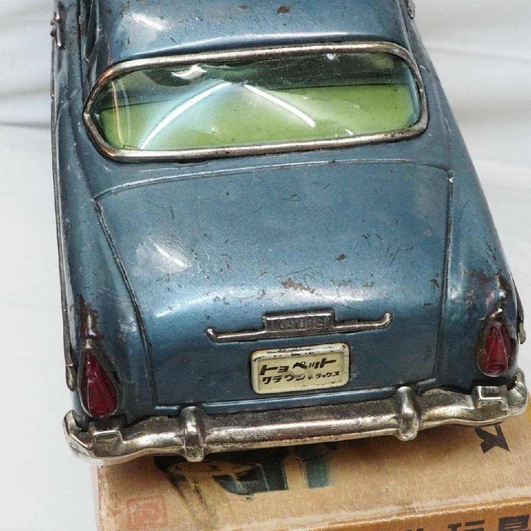 萬代屋【トヨペット クラウン デラックス青ミラー無】ブリキtin car箱コピー