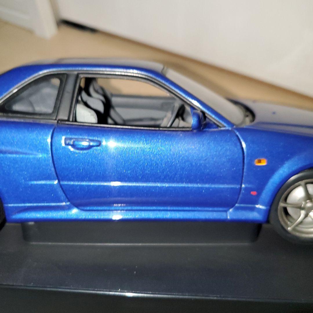 オートアート1/18 77301 日産R34スカイラインGT-R 1999ブルー