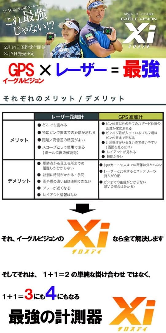 イーグルビジョン クロスアイ Xi GPS レーザー EV-490