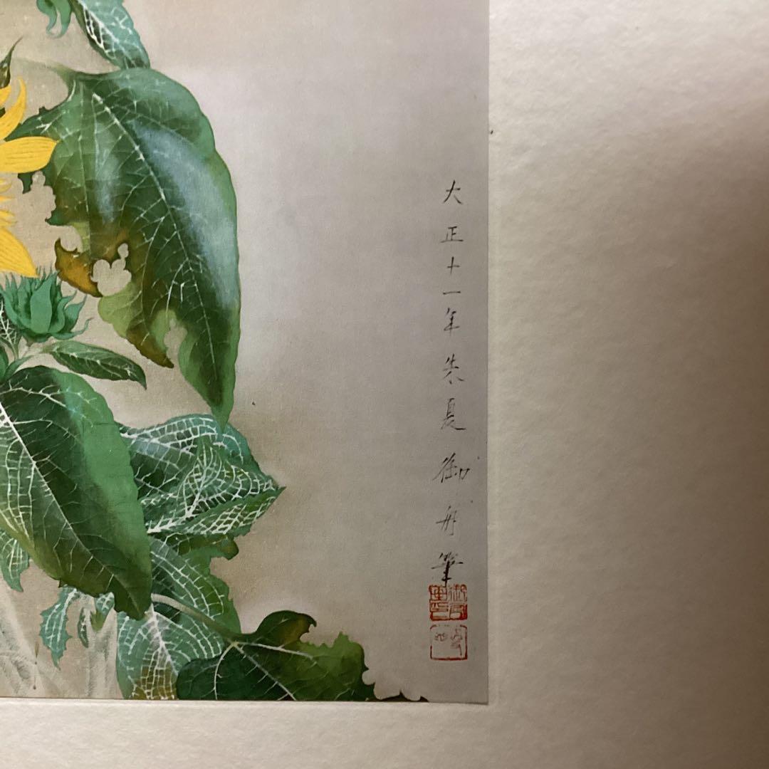 天才画家　速水御舟大作編　便利堂監修　画集NO 12 【向日葵　大正11年作】