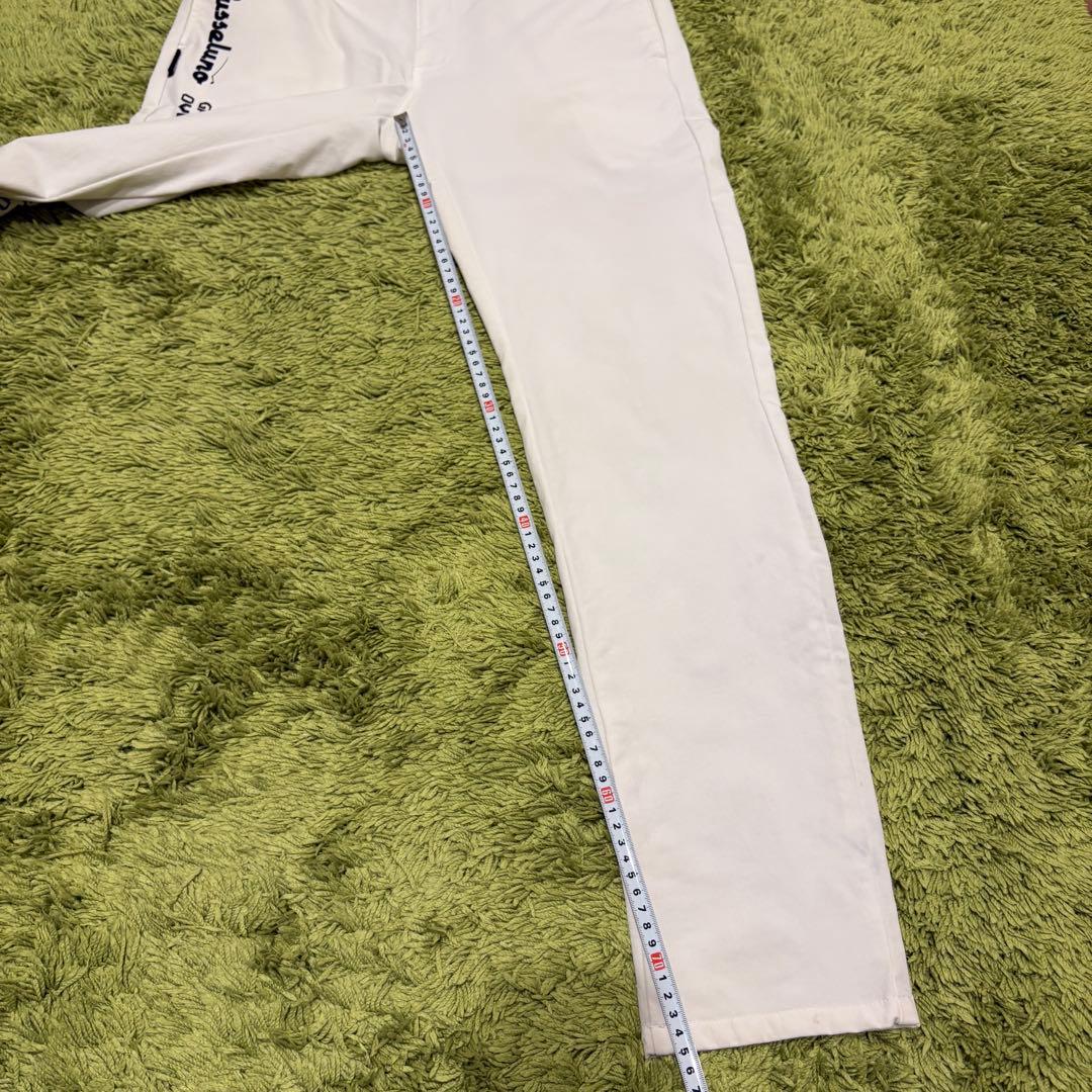 Russeluno ラッセルノ メンズパンツ ホワイト ロゴ サイズ5 （L）