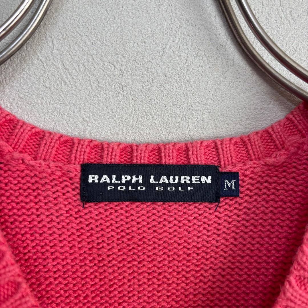 ポロゴルフ ラルフローレン RALPH LAUREN ベスト ニットM ピンク