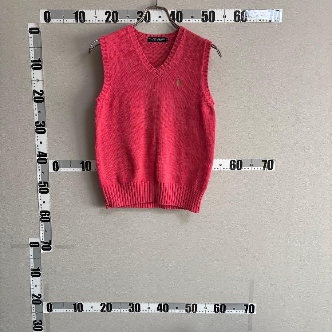 ポロゴルフ ラルフローレン RALPH LAUREN ベスト ニットM ピンク