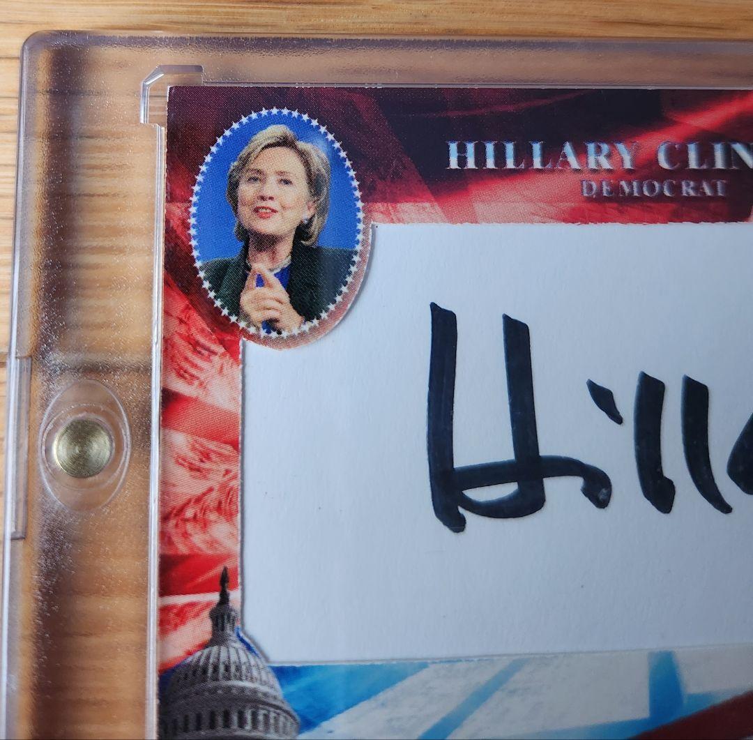 ヒラリー  クリントン 直筆サインカード